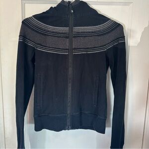 Black Lululemon zip up hoodie size 6